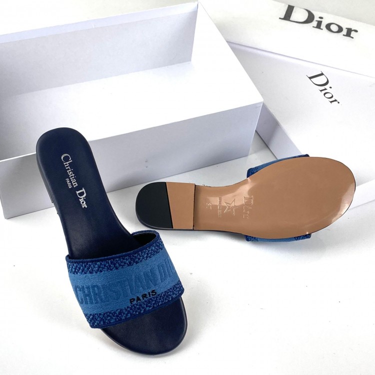 CHRİSTİAN DİOR DWAY MULE SANDALS LACİVERT